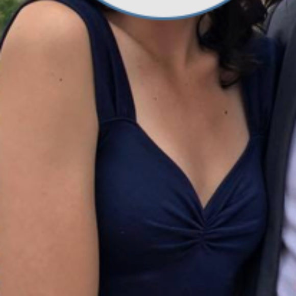 1950s STYLE SWING NAVY MIDI DRESS - Picture 2 of 5